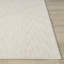 Tapis d'intérieur crème à motif abstrait contemporain tissé à la machine-284723492