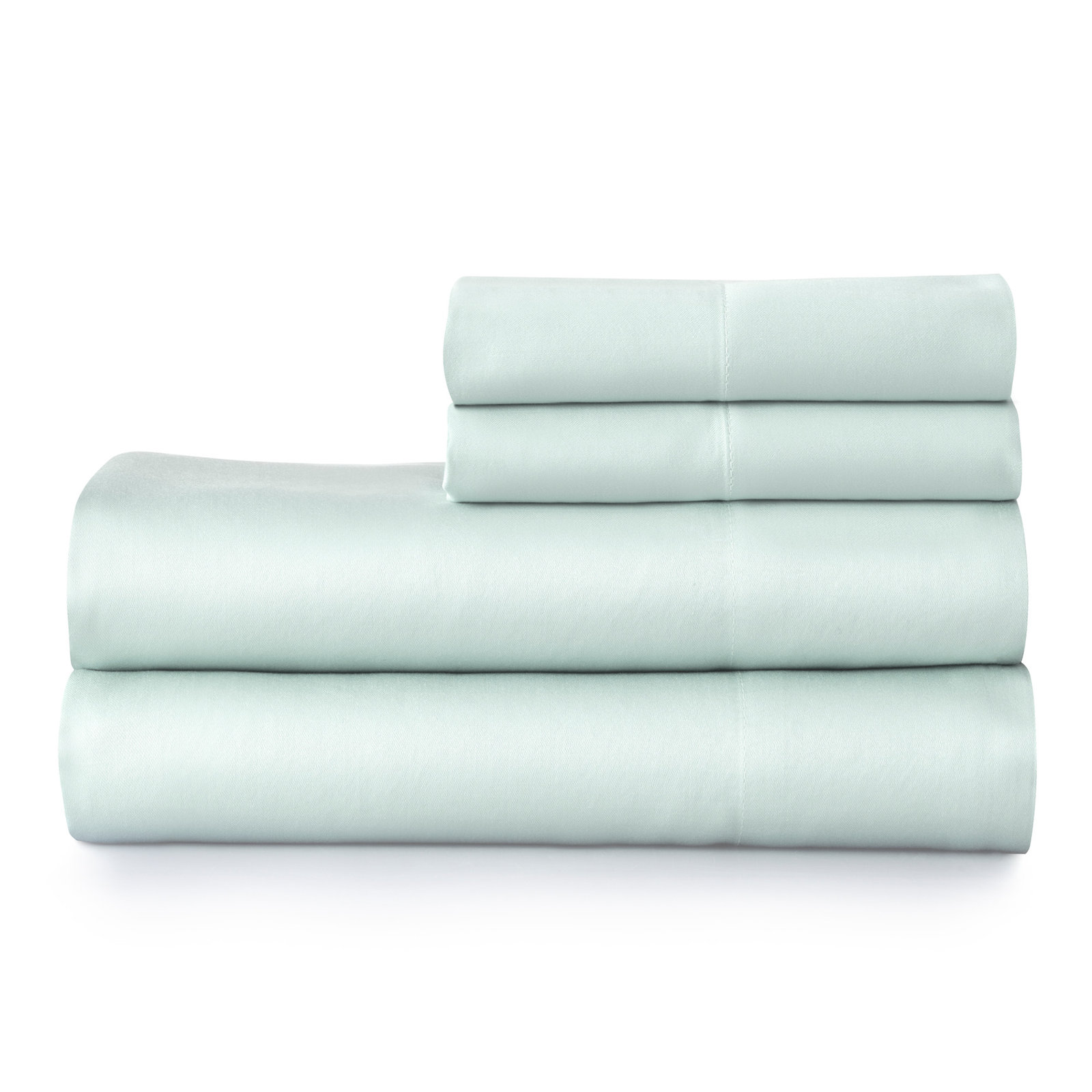 Portia Cotton Sheet Set, Queen Sheet Set + Fitted Sheet + 2 Pillowcases, Seafoam
