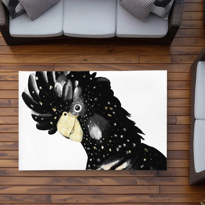 Cockatoo Parrot Outdoor Area Rug | Feathers Home Decor