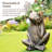 12''H MGO Bronze Sitting Frog Statue