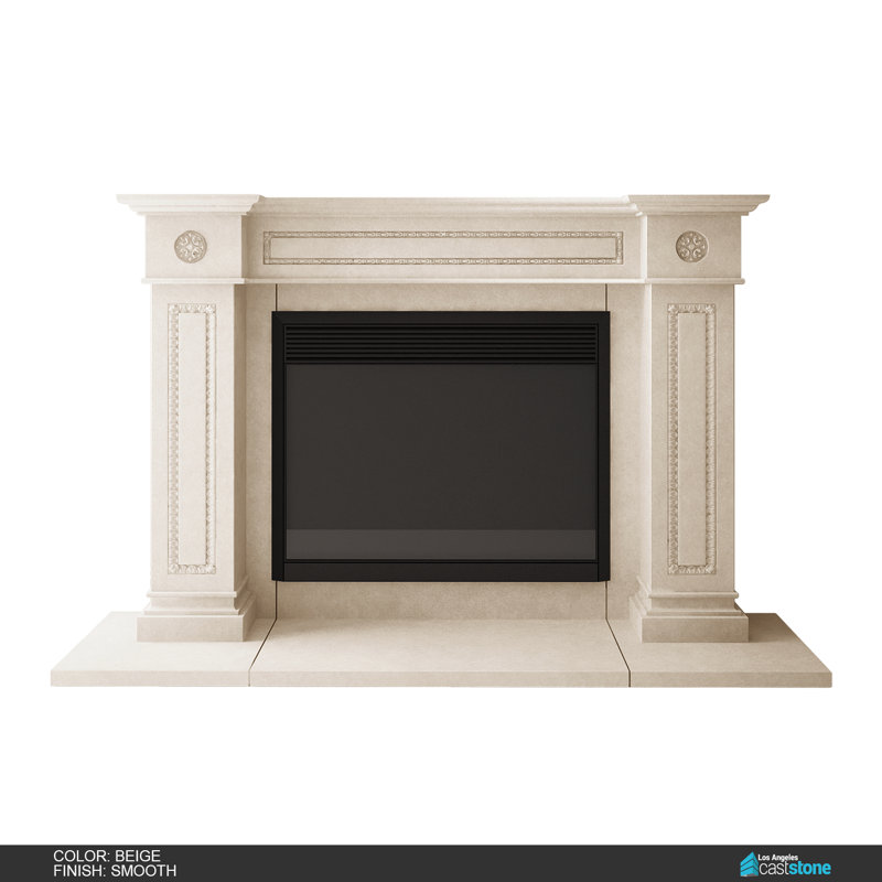 Berlin Concrete Fireplace Surround, Smooth Beige