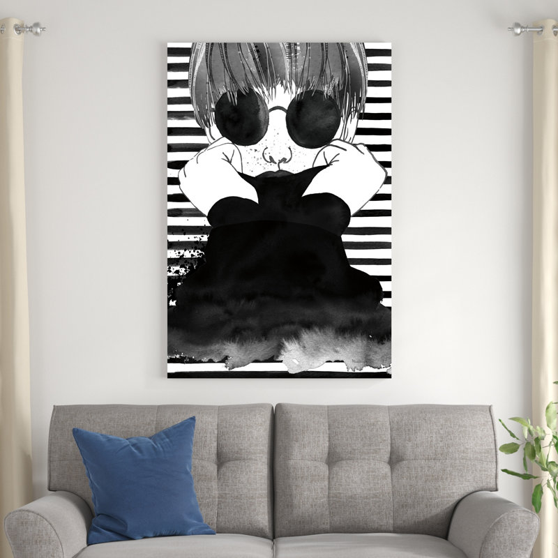 " Looking For Paradise Plain Sunglasses " by Mercedes Lopez Charro Painting Print, 48" H x 32" W