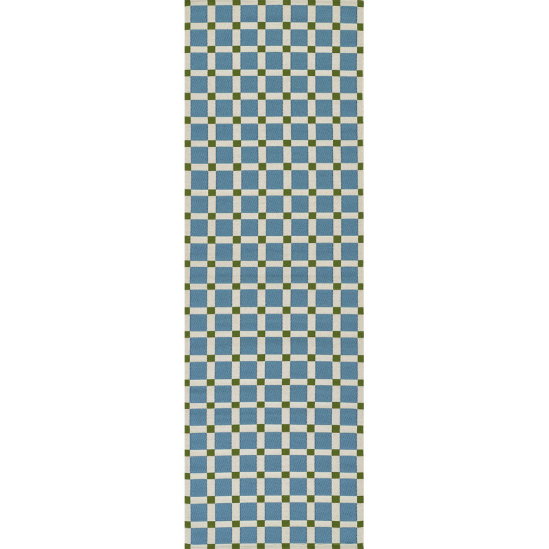 Tapis bleu intérieur / extérieur Icon, Tapis de couloir 2 pi 8 po x 8 pi
