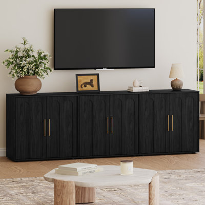 Buffet moderne avec rangement pour câbles et tablettes réglables