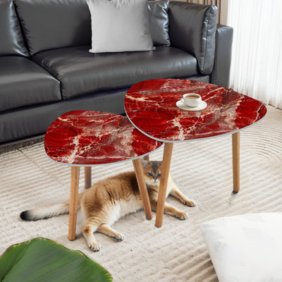 Ensemble de 2 tables basses gigognes Triangle