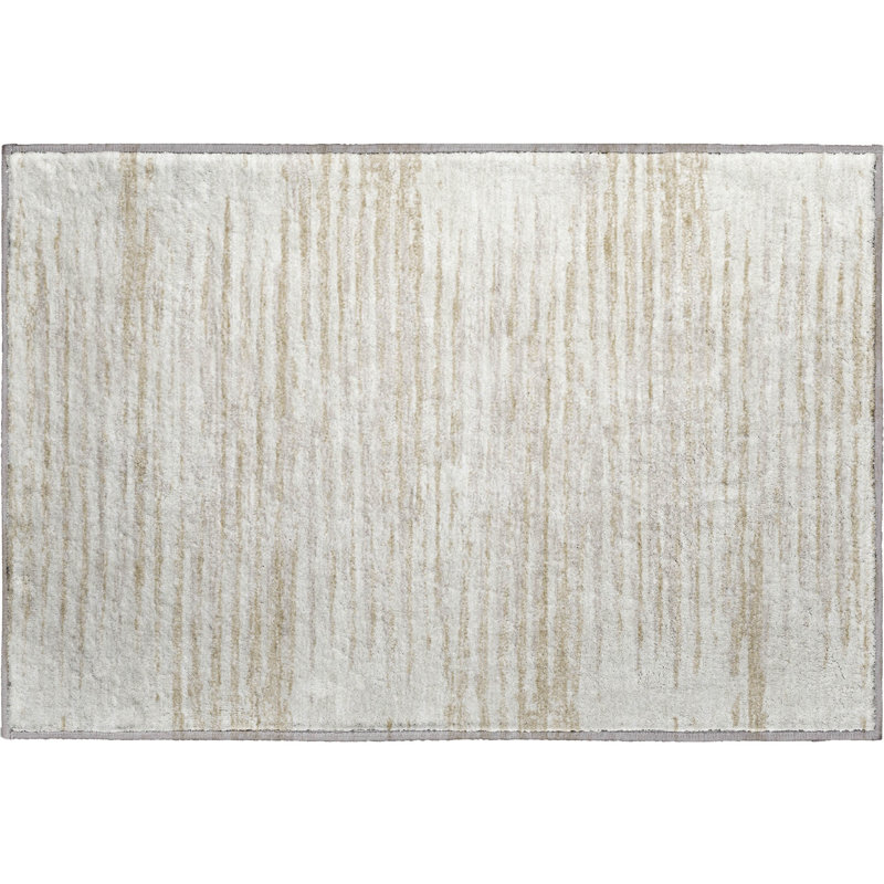Premium Machine Washable Prisco Ivory Rug, Rectangle 1'8" x 2'6"