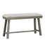 Ensemble repas 4 pièces pour le petit-déjeuner décontracté - table à hauteur de comptoir à finition grise, banc et 2 tabourets, capacité de tabouret de 250 lb, sièges rembourrés en mousse, tabourets en placage de style industriel avec sièges, assemblage simple