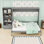 Grand lit escamotable avec rangement, tablette et tiroir réglables - Lit mural pliable peu encombrant pour les petites pièces, gris