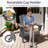 3-Piece HDPE Folding Adirondack Chair Set with Hidden Cup Holder & Side Table, All-Weather Outdoor Patio Chairs for Backyard, Fire Pit, Porch, Deck & Garden-401569121