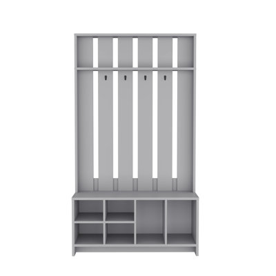 Arbre d'entrée multifonctionnel avec portemanteau, rangement pour chaussures et tablette ouverte - Solution élégante et pratique pour votre entrée