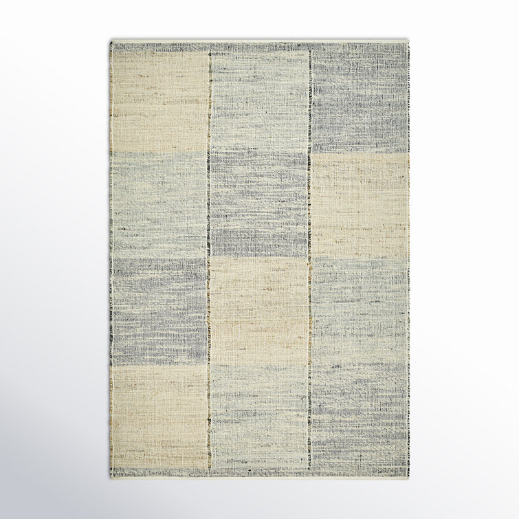 Cherisse Rectangle Abstract Hand Tufted Jute/Wool/Cotton Area Rug in Beige/Gray