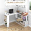 Bureau en L avec tablettes de rangement-639045323