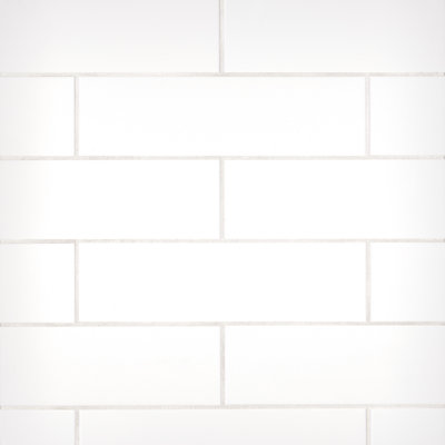 Nantucket 4" x 16" Ceramic Subway Tile in Matte Ice White
