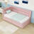 Twin Size Upholstered Daybed with USB Ports and LED Lighting-1572637160