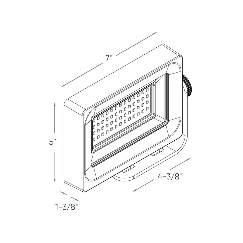 Matte Black Integrated LED Metal Flood Light