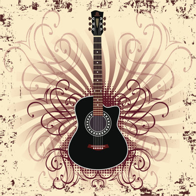 Acoustic Guitar by 111Chemodan111 - Wrapped Canvas Print