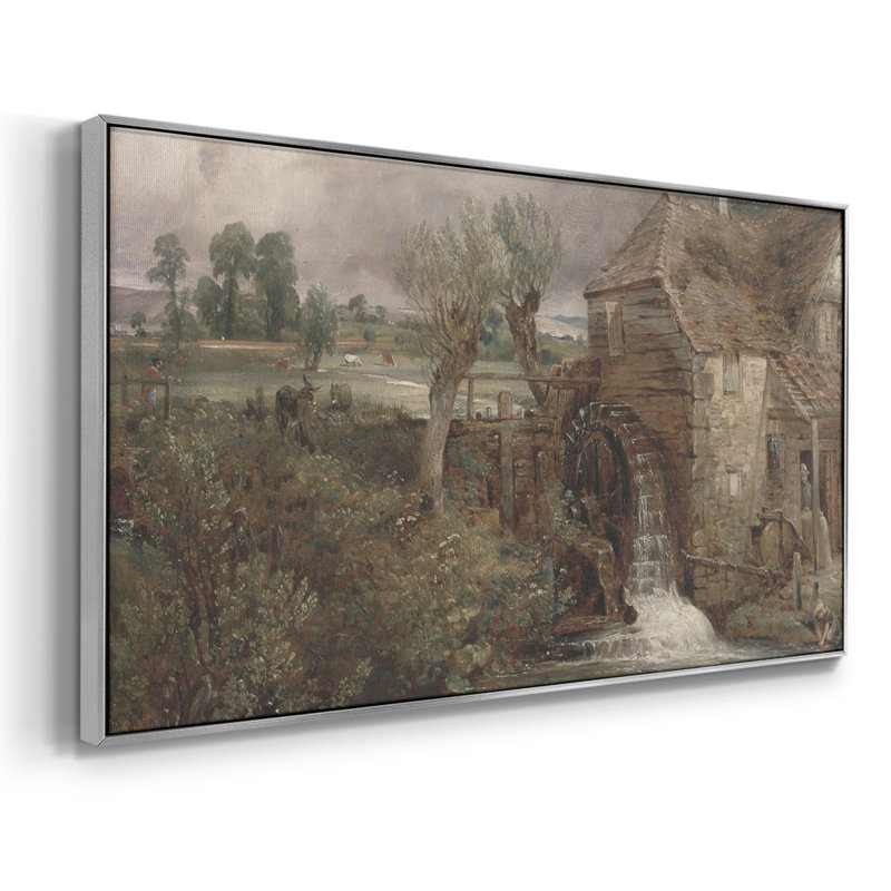 Série paysage - DCCxxxvii - Toile tendue avec châssis encadré - Prêt à être accroché, H 21 po x l 41 po, Argent argent