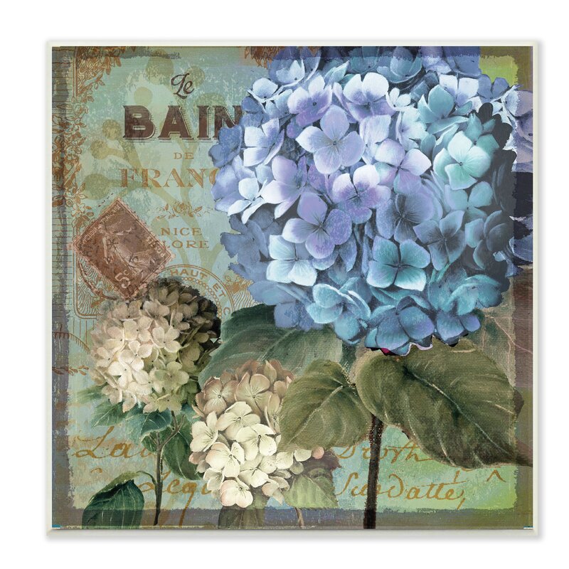 Colorful Hydrangeas With Antique French Backdrop Textual Art