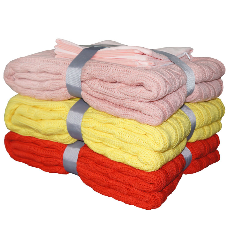 Cable Throw Blanket, Fiesta