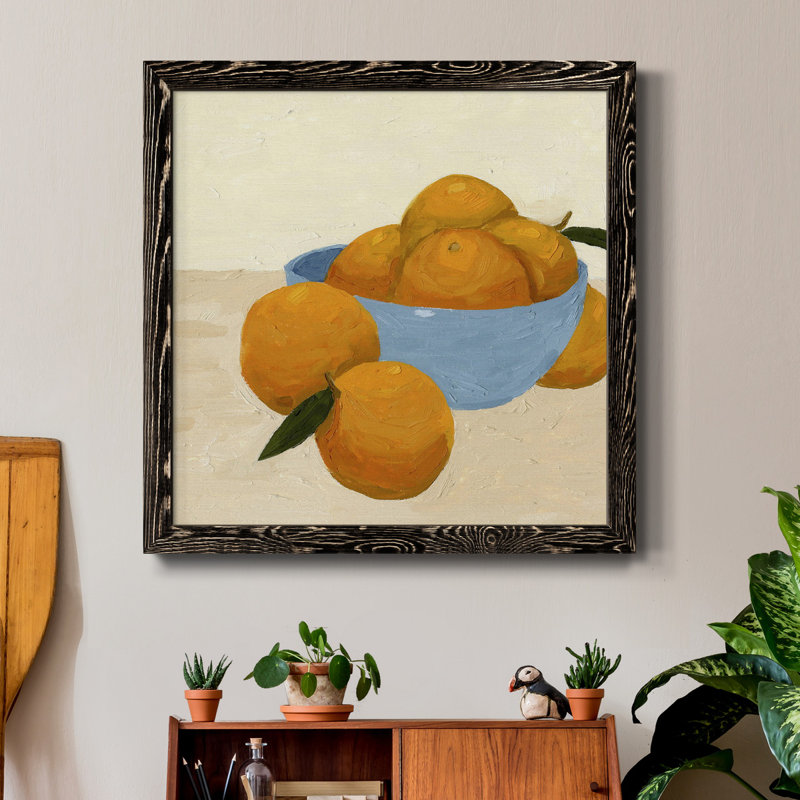 " Mandarins II ", Black, 17" H x 17" W x 1" D