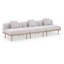 Canapé modulaire d'extérieur rembourré 3 pièces en oléfine de 106,5 po Madeleine-1640875382