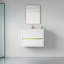 Meuble-lavabo mural 30 po avec lavabo, armoire de rangement blanc brillant et tiroirs à fermeture en douceur