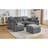 L-Shaped, Sectional , Living Room, Movable , Ports, Phone Holder, Chenille Upholstery, Grey Grey, Modular, Bed, Reconfigurable Charging, Lumbar Pillows, Easy To Assemble-1623189561