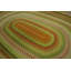 Vintage Mid Century Modern American Oval Braided Room Size Rug
