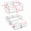 Canapé-lit convertible futon 3 en 1, canapé-lit en velours de 55 po avec 2 coussins, dossier inclinable, poches latérales pour le salon, canapé-lit-218602361