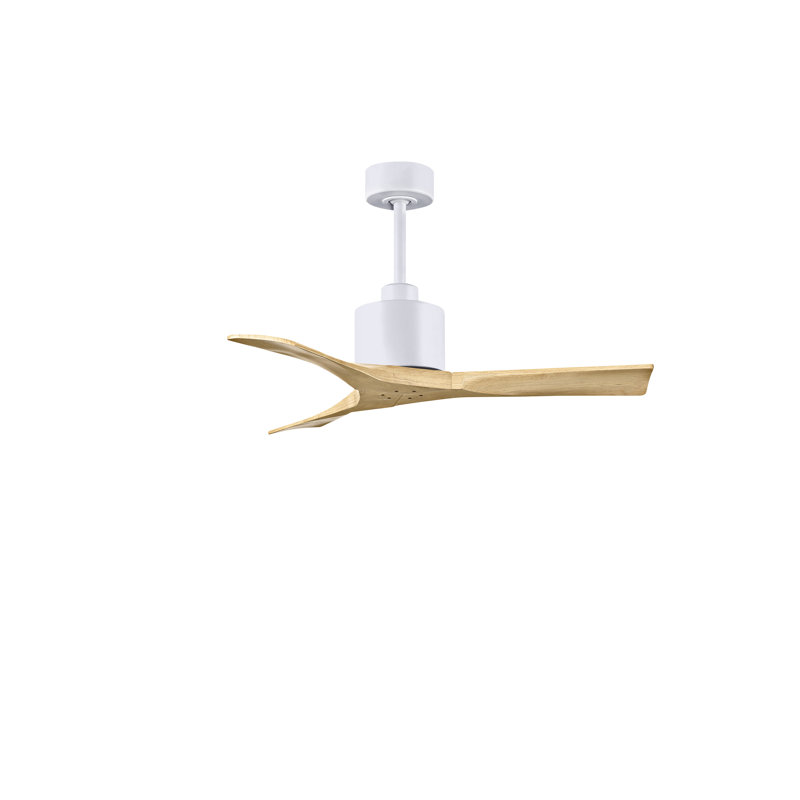 Nan 42" Ceiling Fan In Blades, Light Maple Tone, Matte White