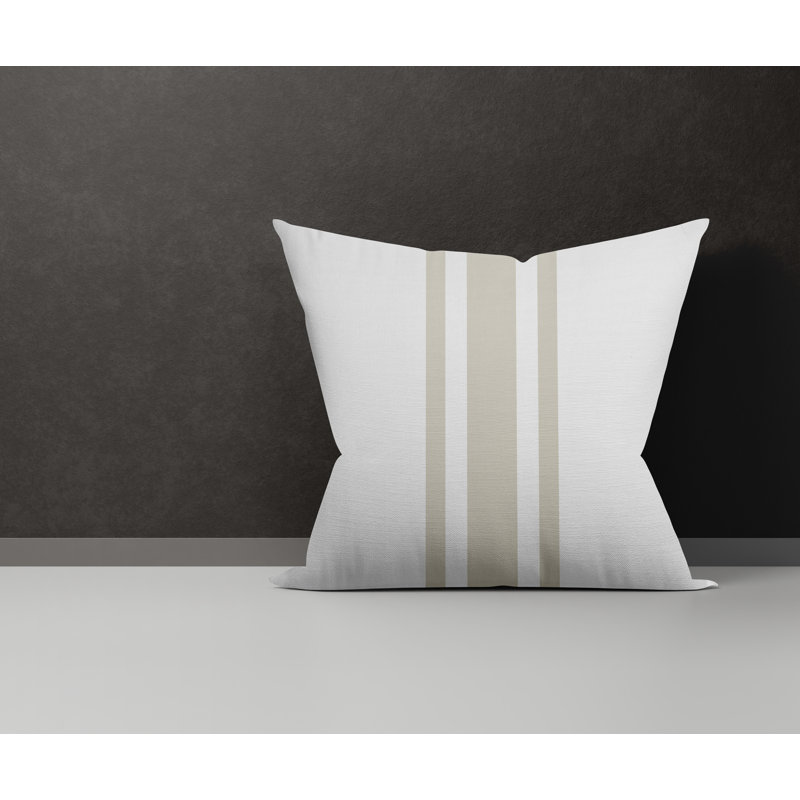  Housse et insert de coussin en coton Sabine, Beige, L 19 po x H 19 po