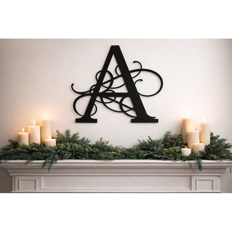 Décoration murale monogramme à lettre «simple», H 30 po x l 30 po x P 0,25 po, Oui