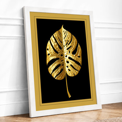 Gilded Monstera Botanical - Framed Print