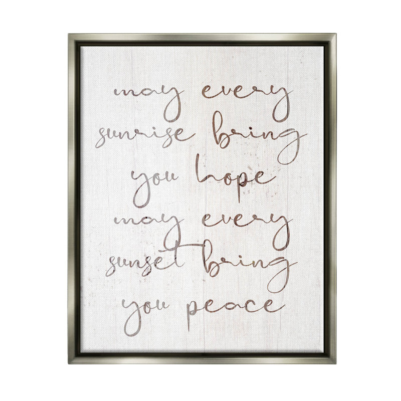 "Sunrise Bring You Hope Uplifting", art mural sur toile flottante par Lil 'Rue, H 21 po x l 17 po x P 1,7 po