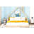 Natural Full Bed With Appealing House-Shaped Headboard - Solid Pine Wood + , Strong, No Box Spring, Assembly Steps Construction Size-947678616-947678618