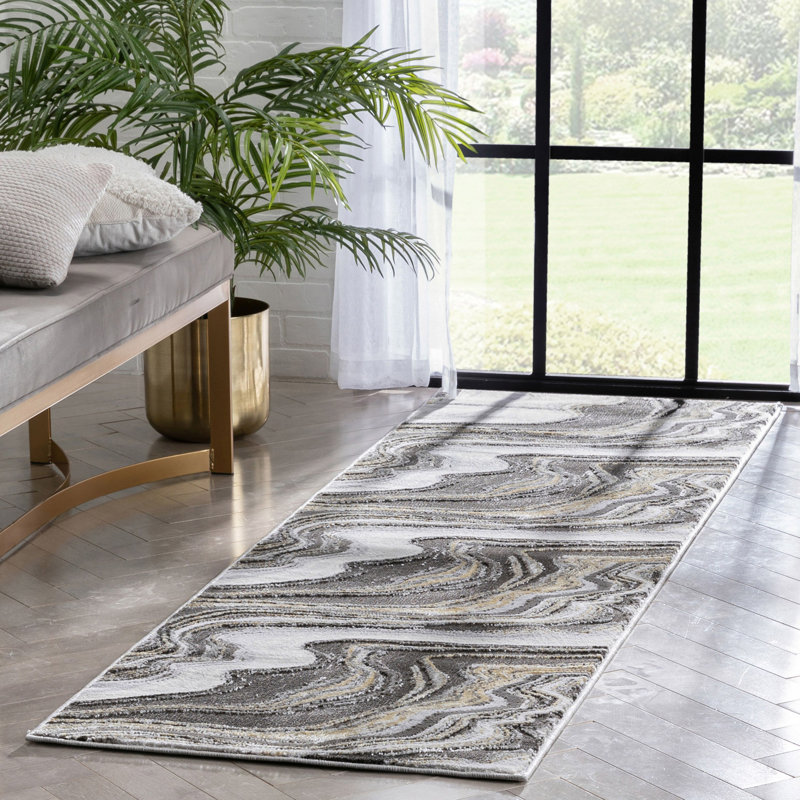 Clomer Abstract Rug, Runner 2'3" x 7'3"