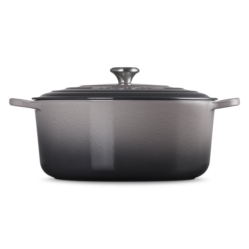 Le Creuset Signature Enameled Cast Iron Round Dutch Oven with Lid, Oyster, 13.25 quarts
