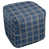 Mélange de polyester bleu marine / bleu / argent sélectionné