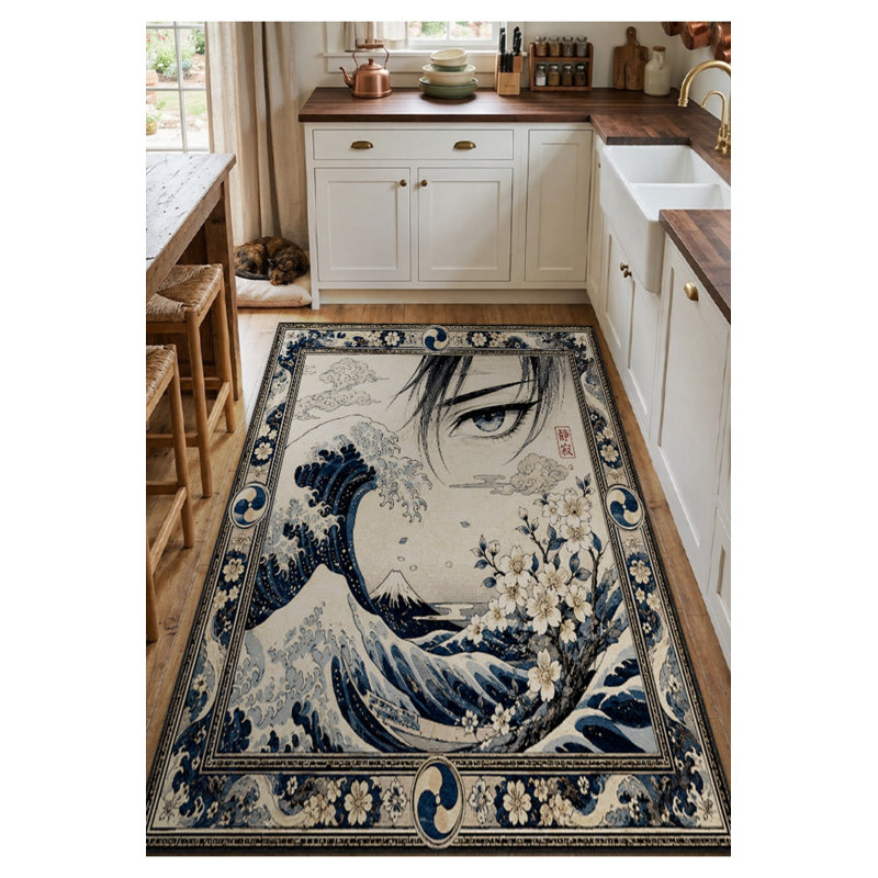Tapis tissé à la crème Mosso, 2' x 2'11"