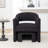 Upholstered Barrel Chair With Ottoman-549360592