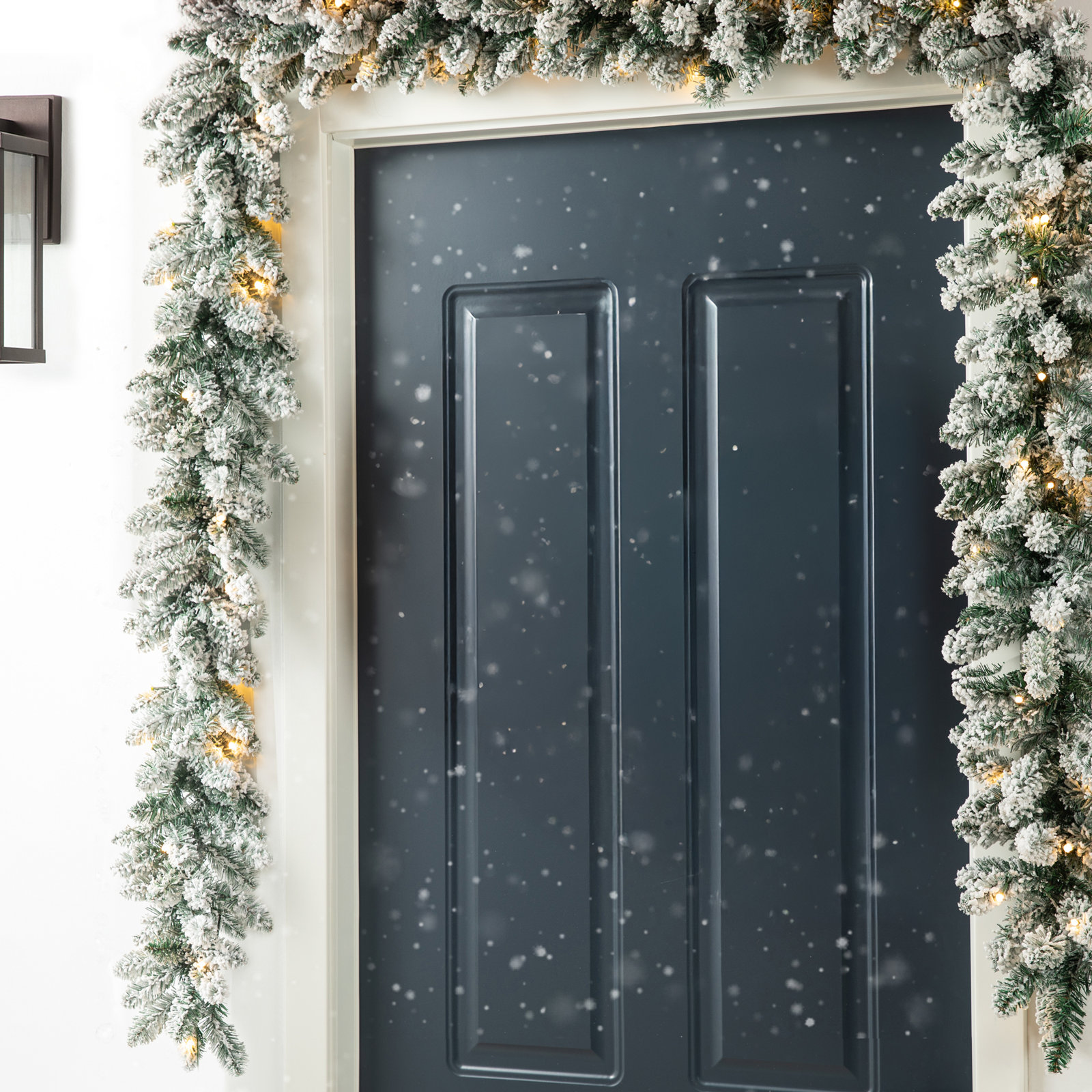 72" Frosted Pre-Lit Christmas Garland