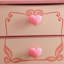 Table de chevet 2 tiroirs Seward en rose clair