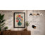 Geometric Florals in Teal Mid-Century - Framed Print-1460589622-1460589626
