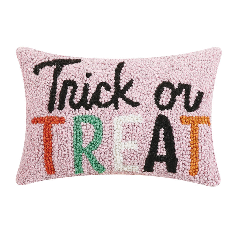Coussin décoratif de petite taille Trick or ornement d'Halloween - 8 x 12 po