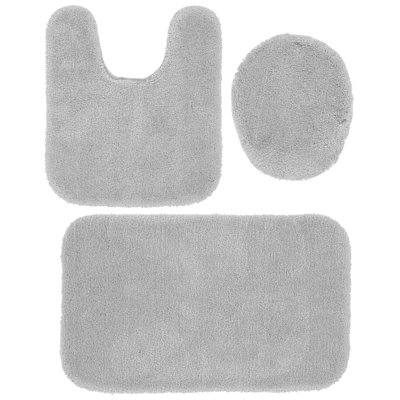 Ensemble de tapis de bain en nylon 3 pièces avec envers antidérapant Billy-Dean