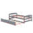 Twin Size Platform Bed With Trundle-475478444