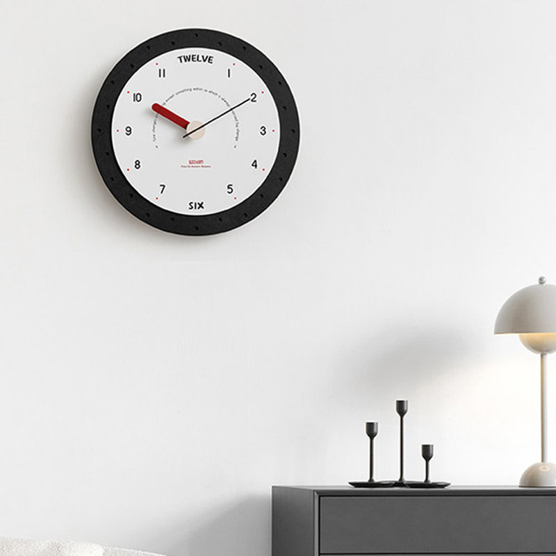 Horloges murales noires modernes rondes, Black