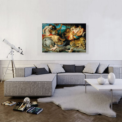 «The Four Continents 1615» par Peter Paul Rubens, reproduction d'art sur toile tendue