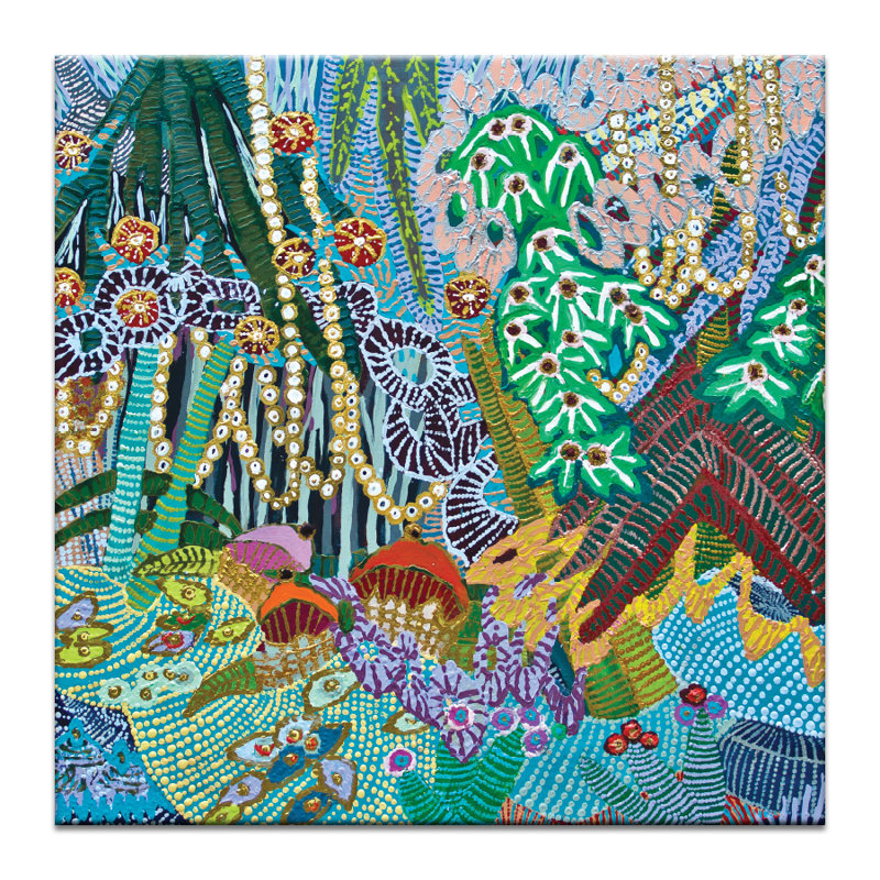 In A Garden by Lia Porto - Wrapped Canvas Print, 41cm H x 41cm W x 3.8cm D