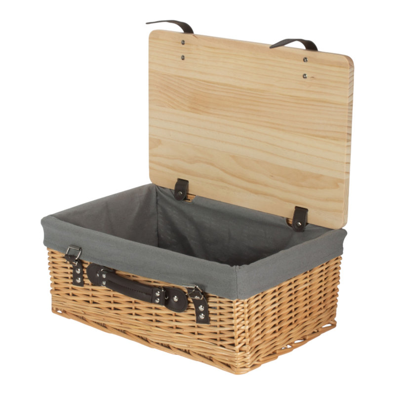 Fleur De Lis Living Wicker Decorative Basket, 15cm H x 36cm W x 25cm D